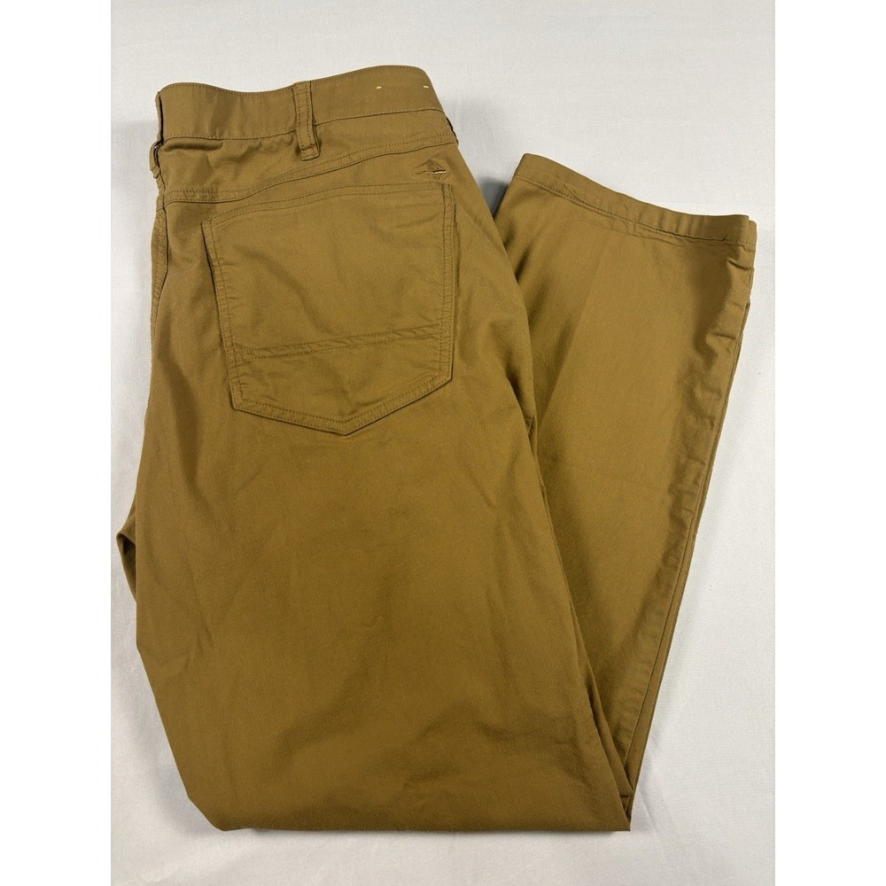 Orvis Pants Men 36x28 Tan Cotton Nylon Casual Outdoor Hiking Travel Flat Front